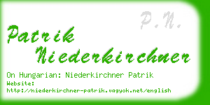 patrik niederkirchner business card